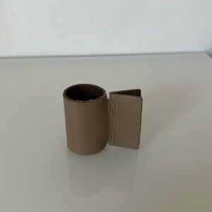 Vintage leather candle holder